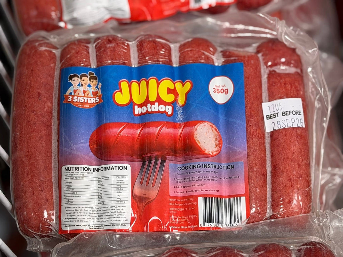 3 Sisters Juicy Hotdog 350g