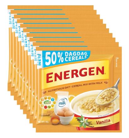 Energen Oat Cereal Mix Vanilla Sachet 10x40g
